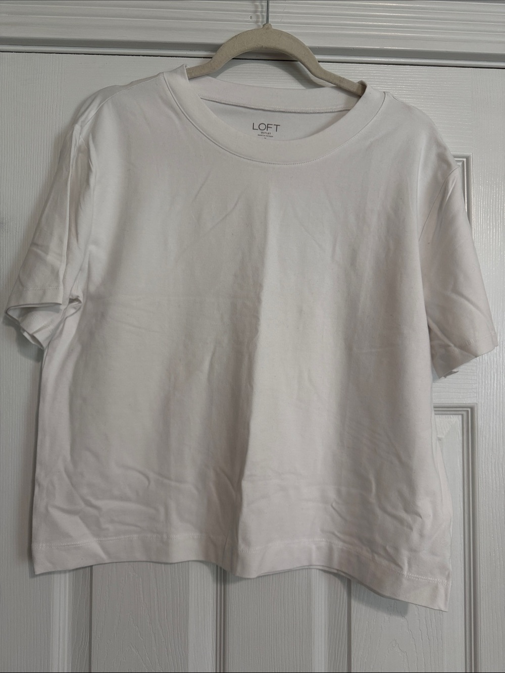 LOFT White Short-Sleeve Crewneck Tee